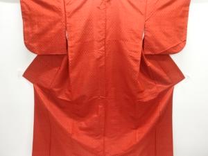 市松模様織り出し手織り紬着物アンサンブル